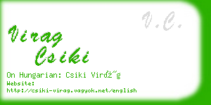 virag csiki business card